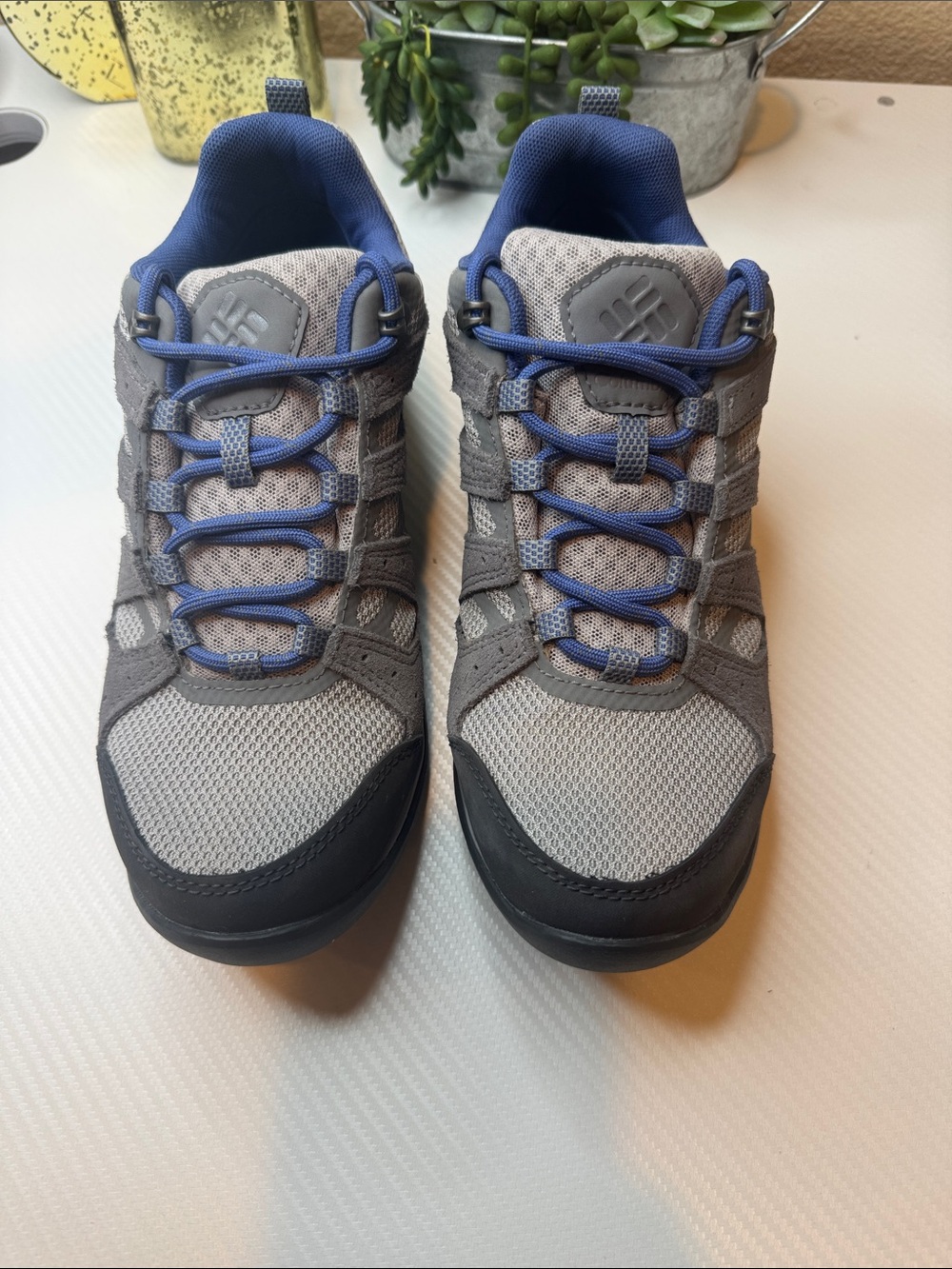 Columbia Gray and Blue Trail Hiking Shoes